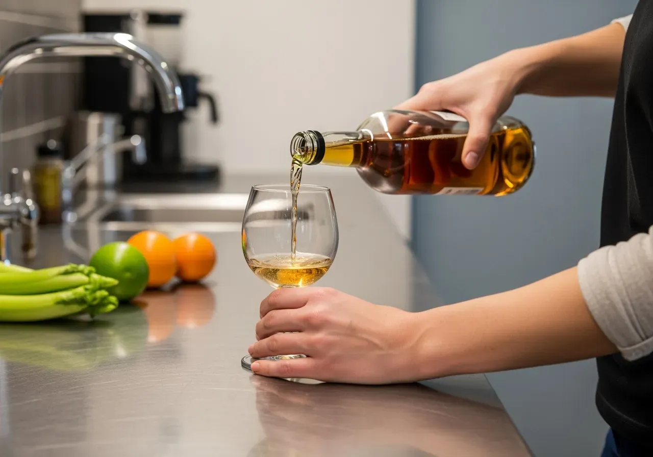 Sugrör i champagneglas etikett