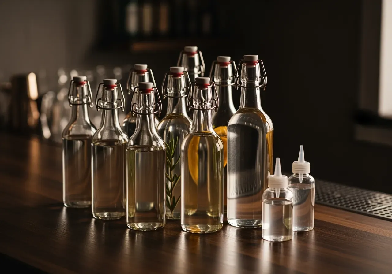 Sugrör i cocktailglas vinkel och längd