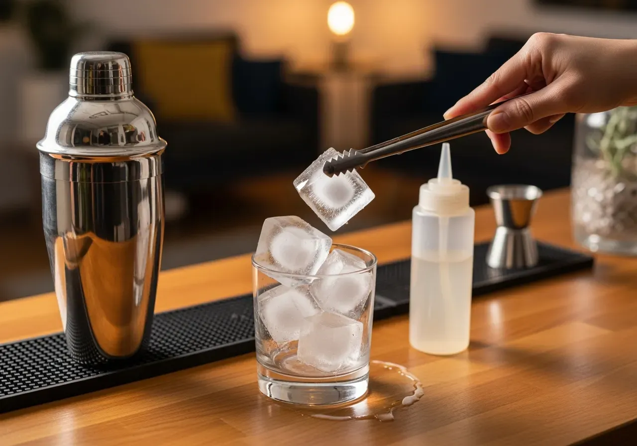 Sugrör i cocktailglas på bar