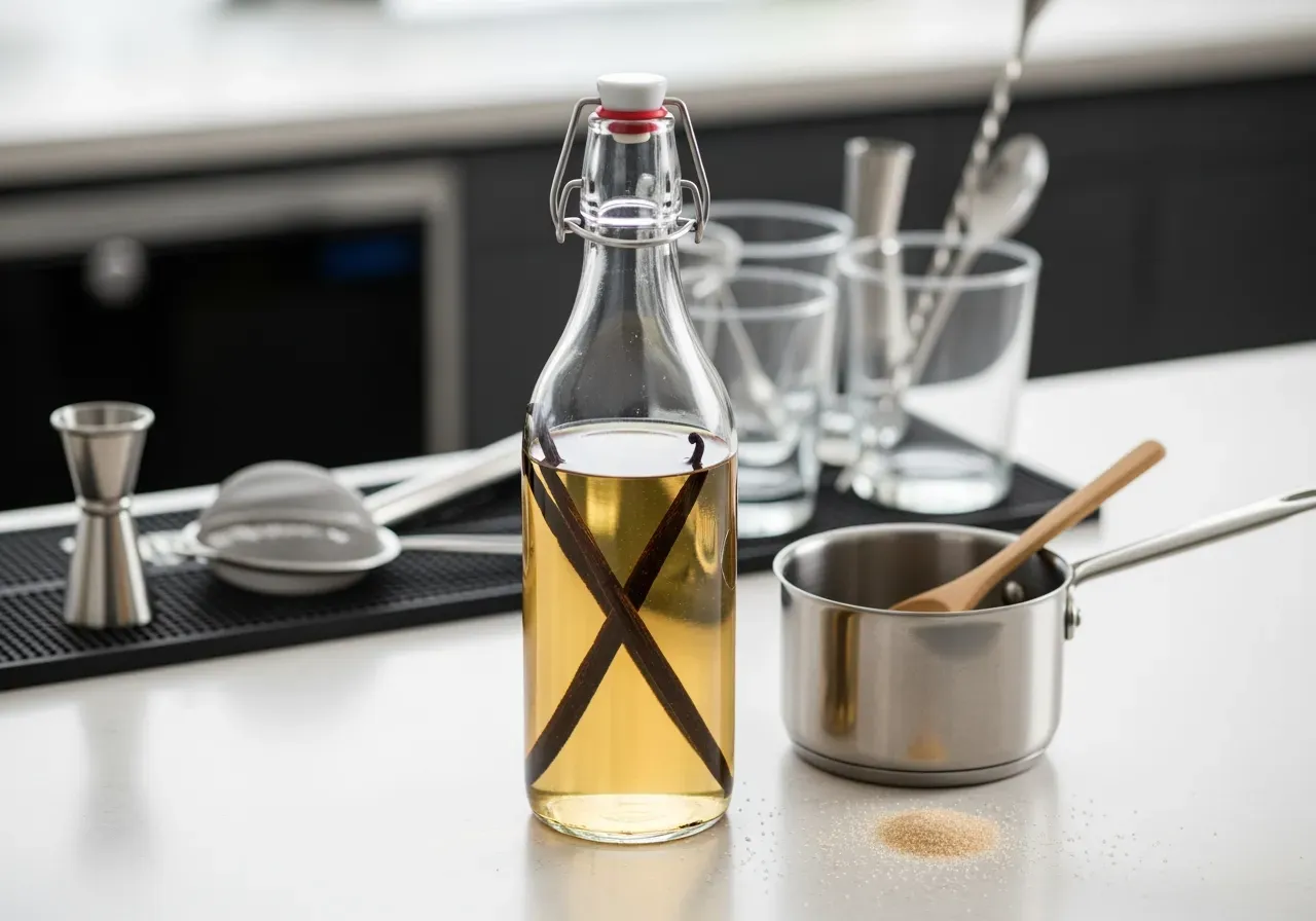 Sugrör i cognacglas kupa och flöde