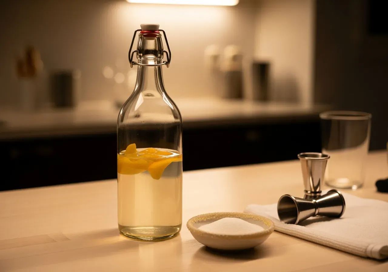 Sugrör i coupéglas etikett och längd