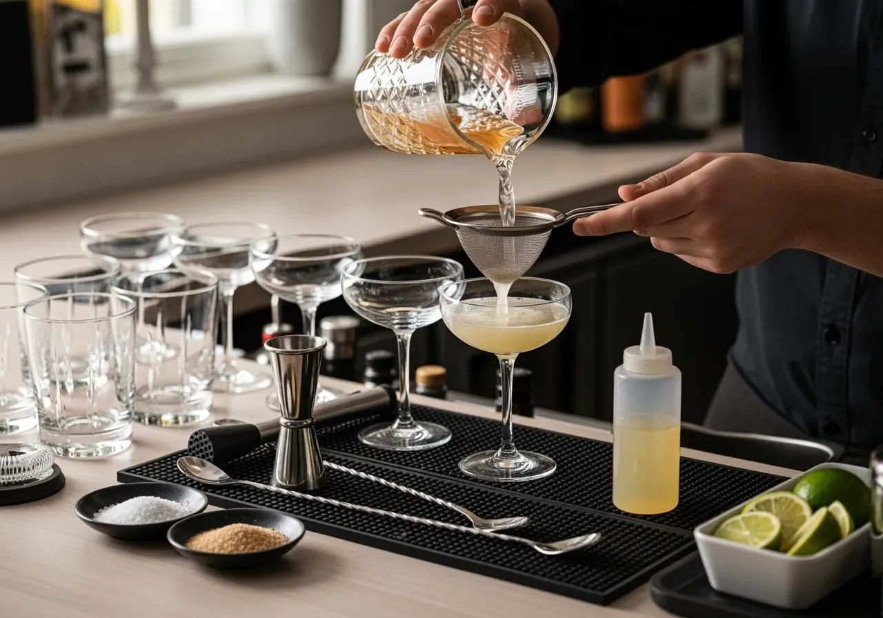 Sugrör i höga glas guide