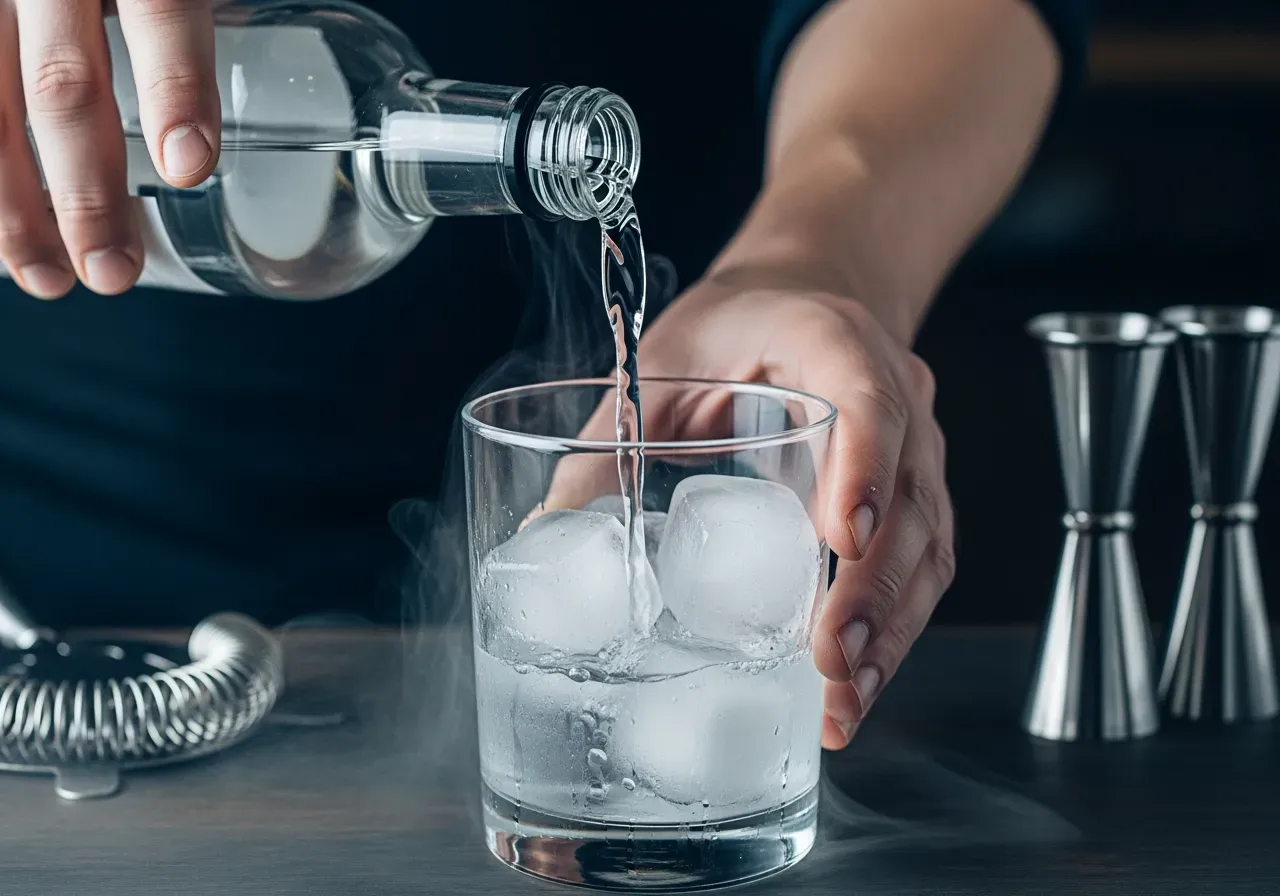 Sugrör i höga glas för drinkar