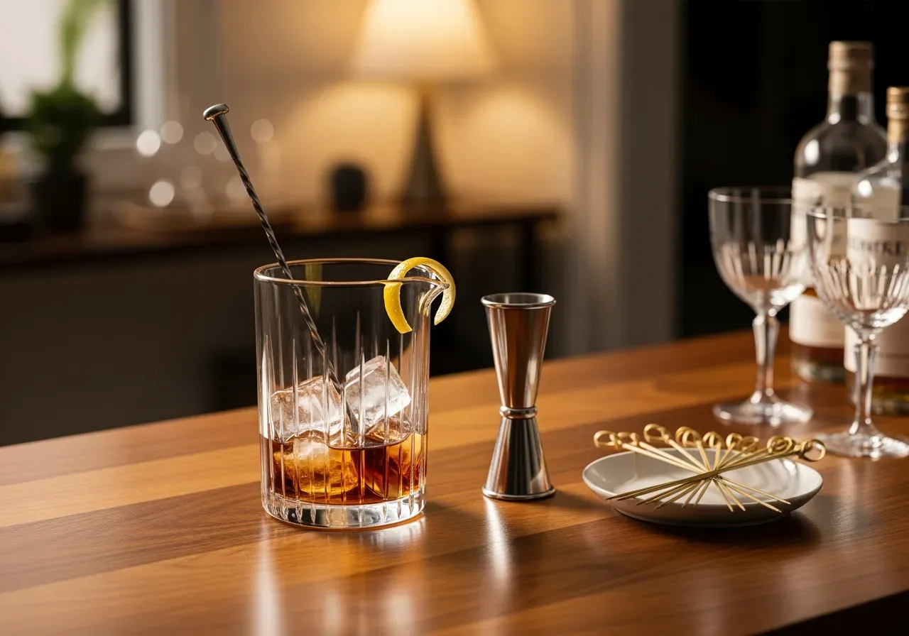 Sugrör i kopparmugg på bar