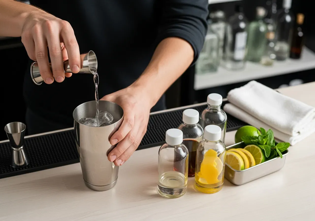 Sugrör i longdrinkglas med iskolumn