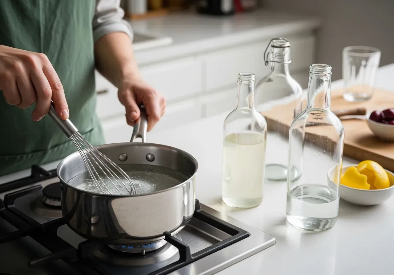 Sugrör i martiniglas etikett