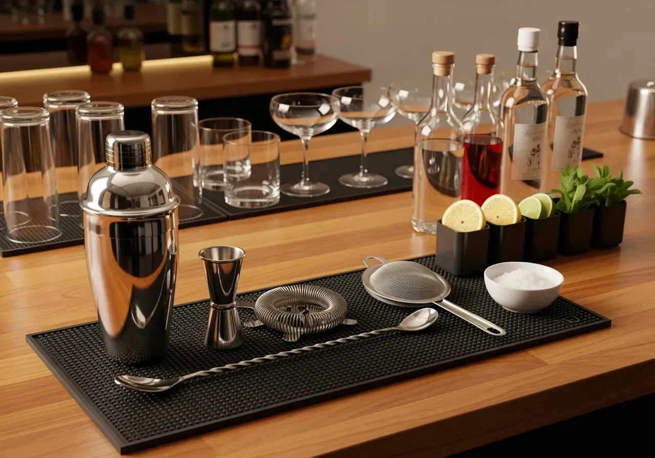 Sugrör i martini och coupeglas