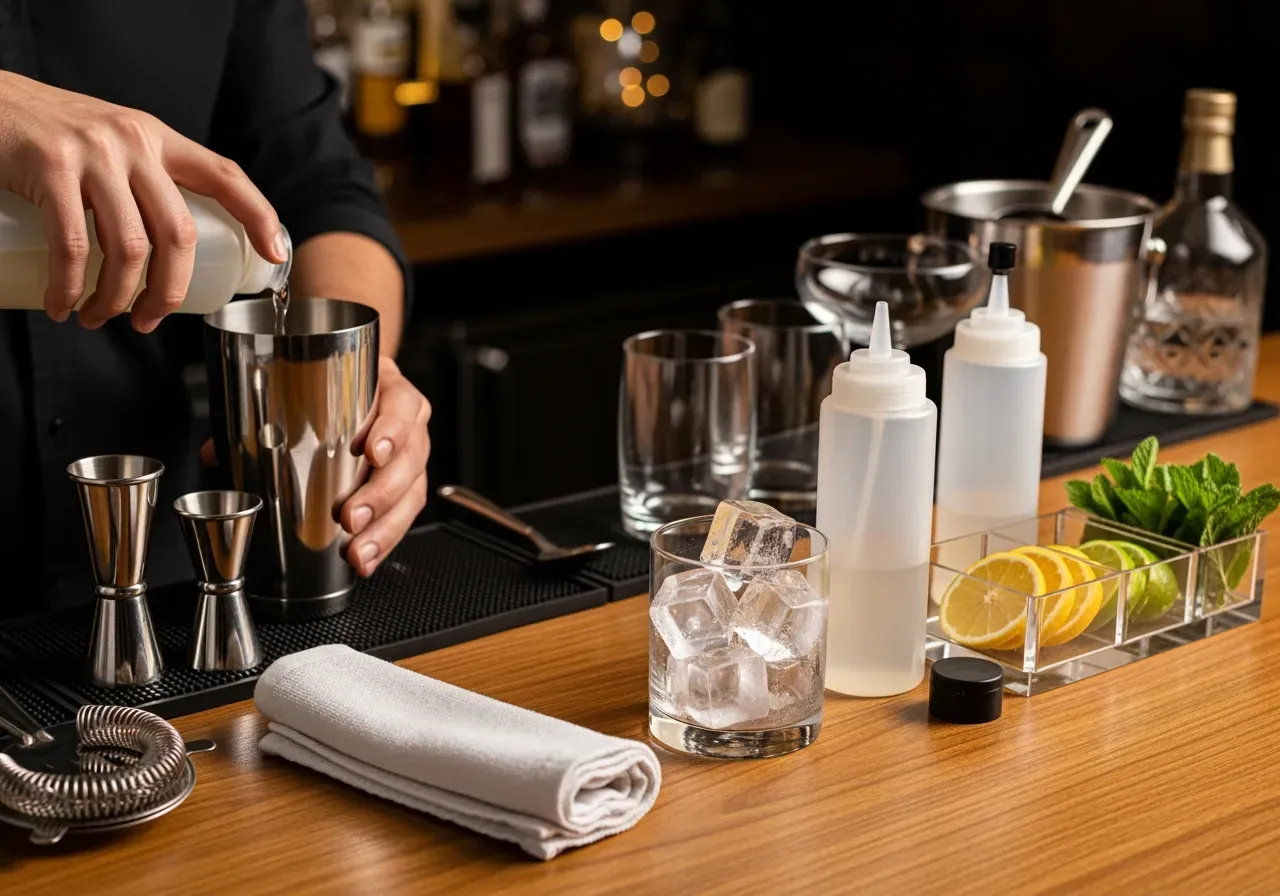 Sugrör i polykarbonatglas och mått