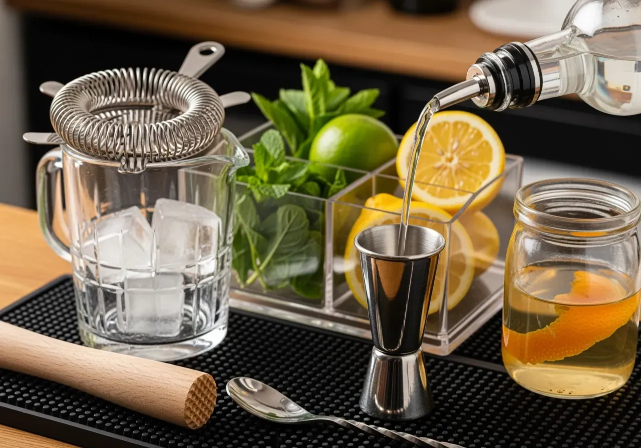 Sugrör i shotglas på fest