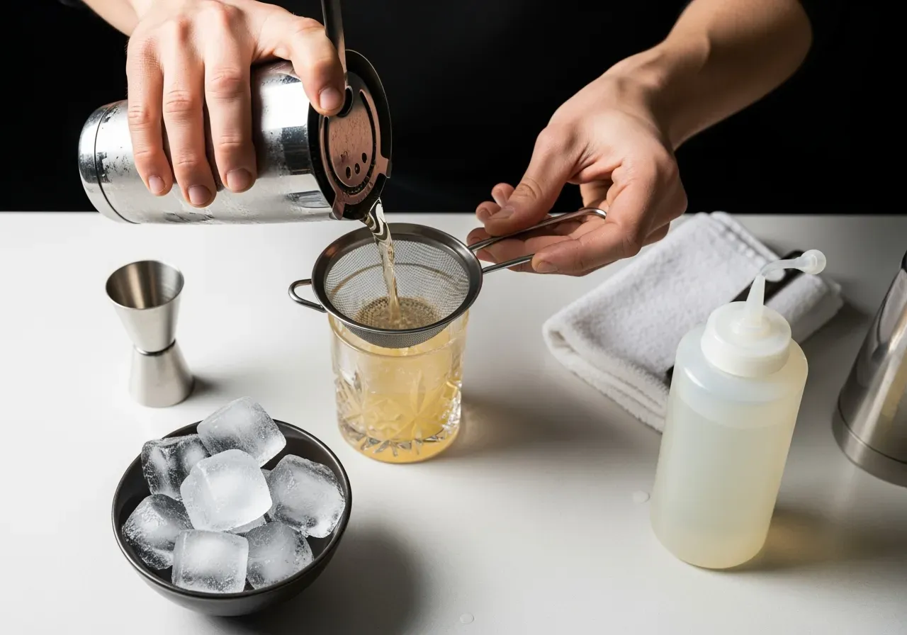 Korta sugrör i shotglas