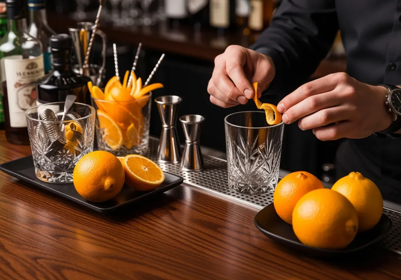 Sugrör i shotglas för servering