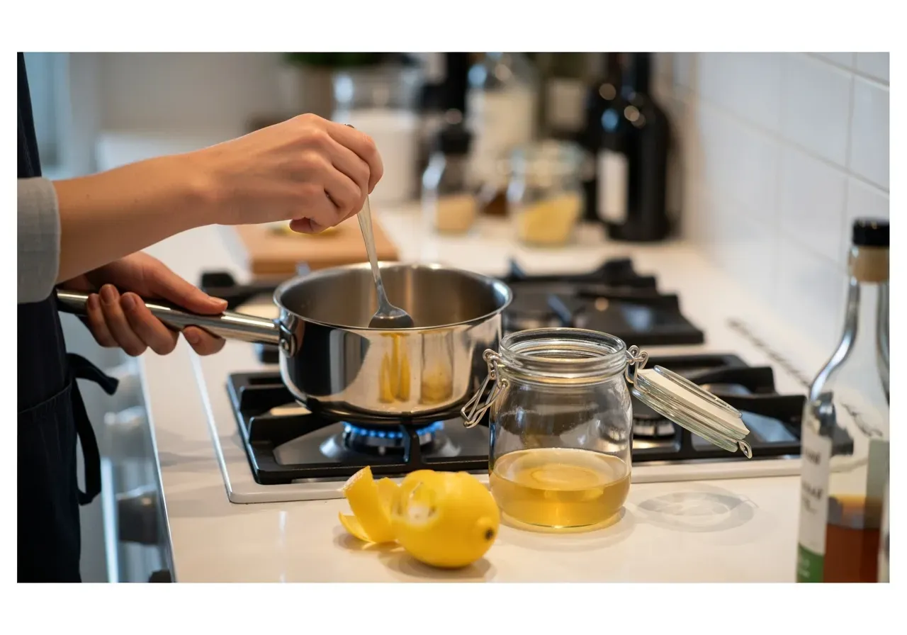 Sugrör i tequilaglas för arom