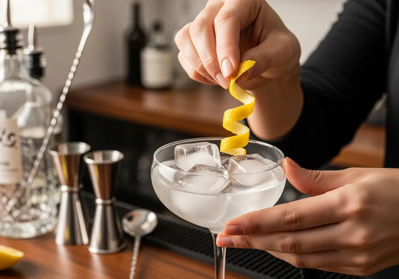 Sugrör i vinglas vid servering