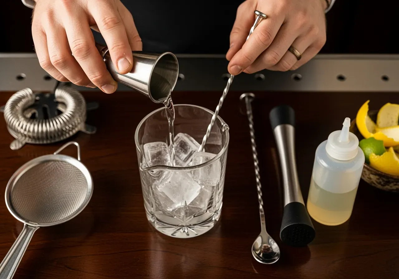 Sugrör med sked i drinkglas