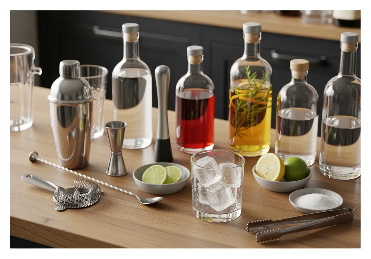 Sugrör i Nick och Nora-glas