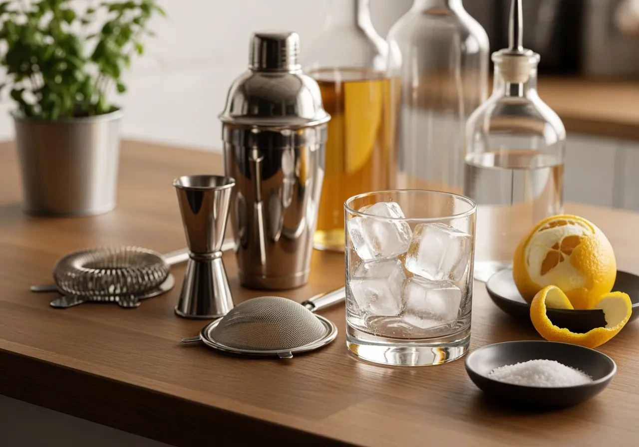 Sugrör i rörda drinkar i låga glas