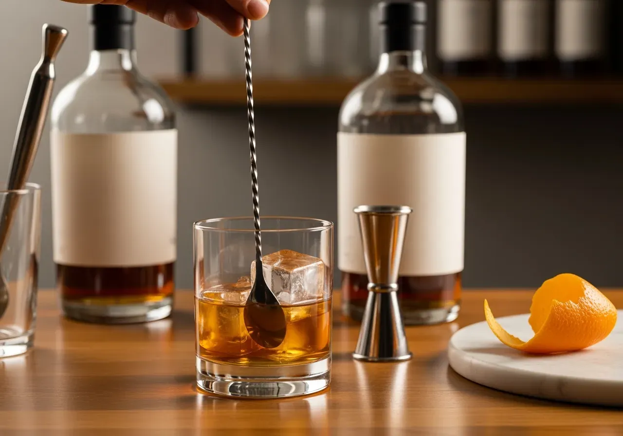 Sugrör till whiskyglas i låga glas