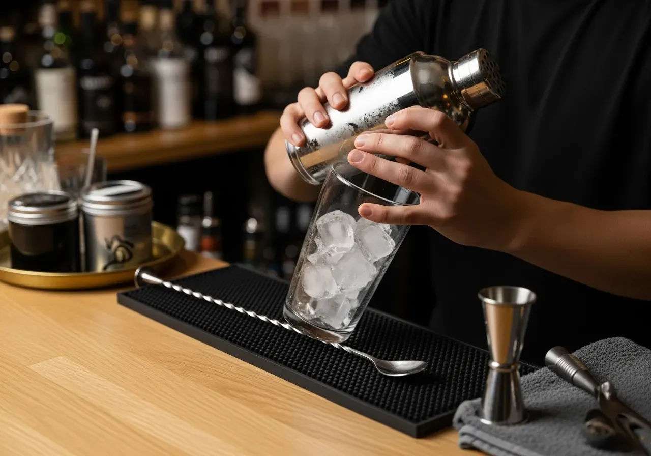 Sugrör i vinglas och cocktailglas